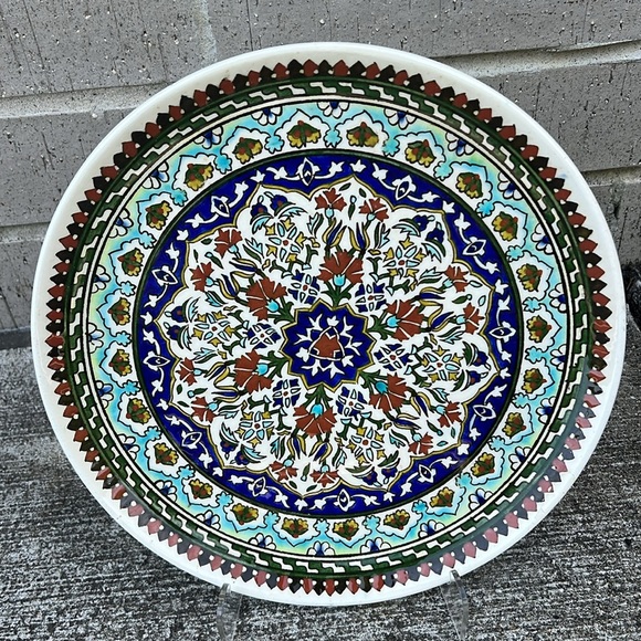 Vintage Turkish Kütayah Pottery Serving Dish - Picture 7 of 7